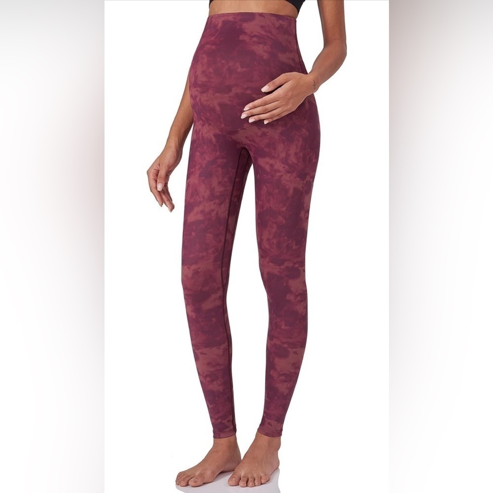 Maternity Leggings for Women Print Over The Belly Pregnancy Pants Sz L